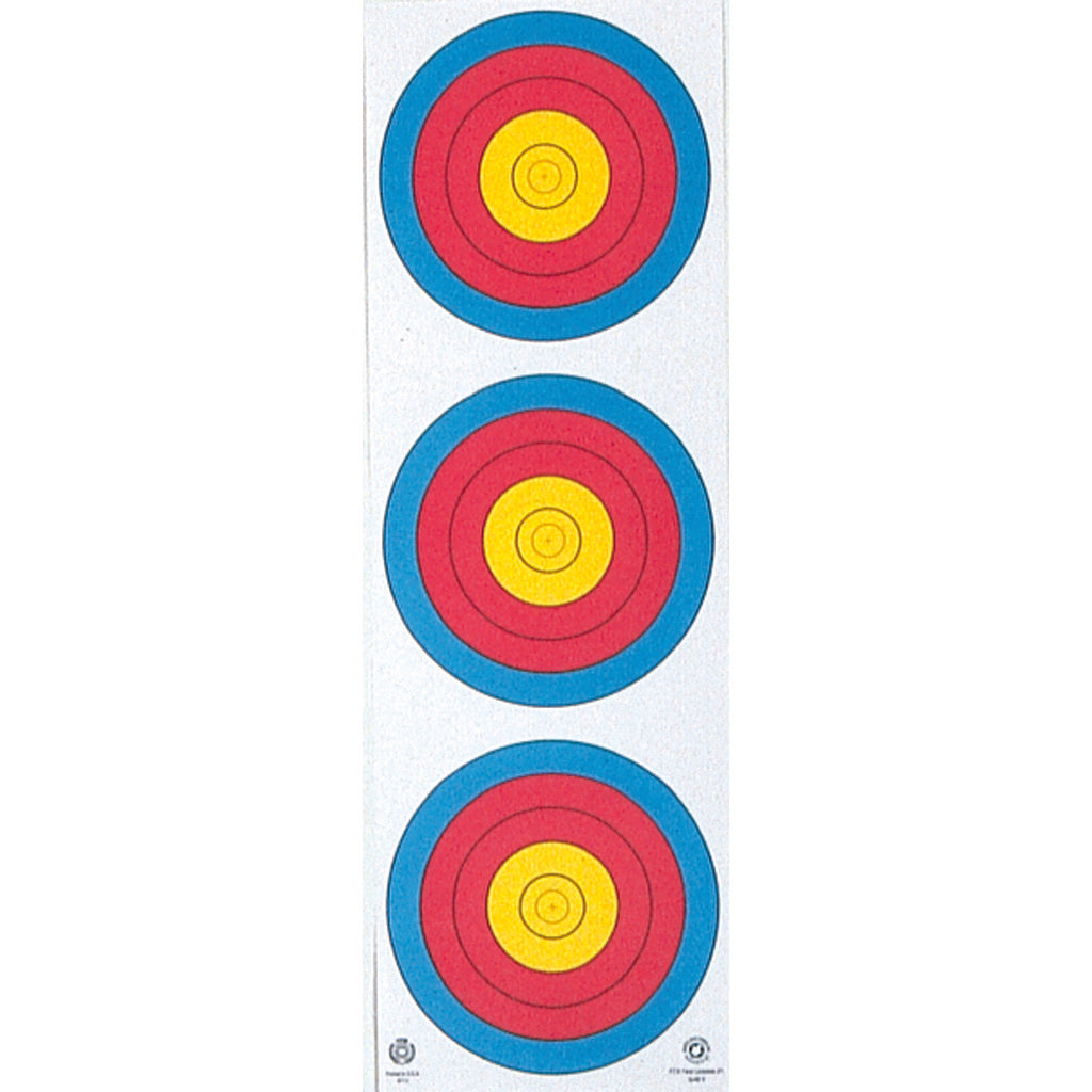 Maple Leaf World Archery 3-Spot Vertical Target Faces 25 pk.