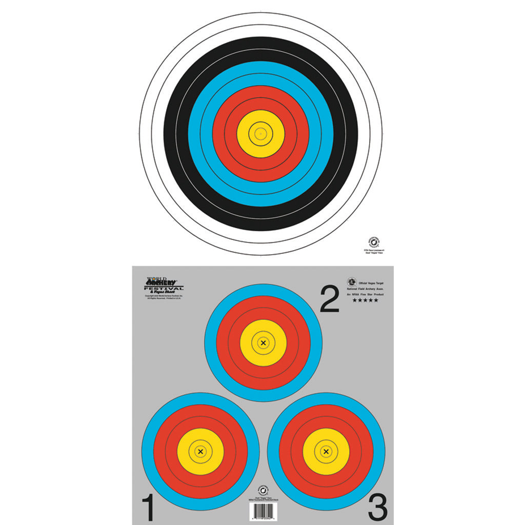Maple Leaf Dual-Sided Vegas Archery Target Face 100-Pack