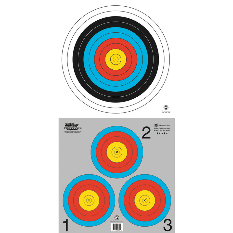 Maple Leaf Dual-Sided Vegas Archery Target Face 100-Pack