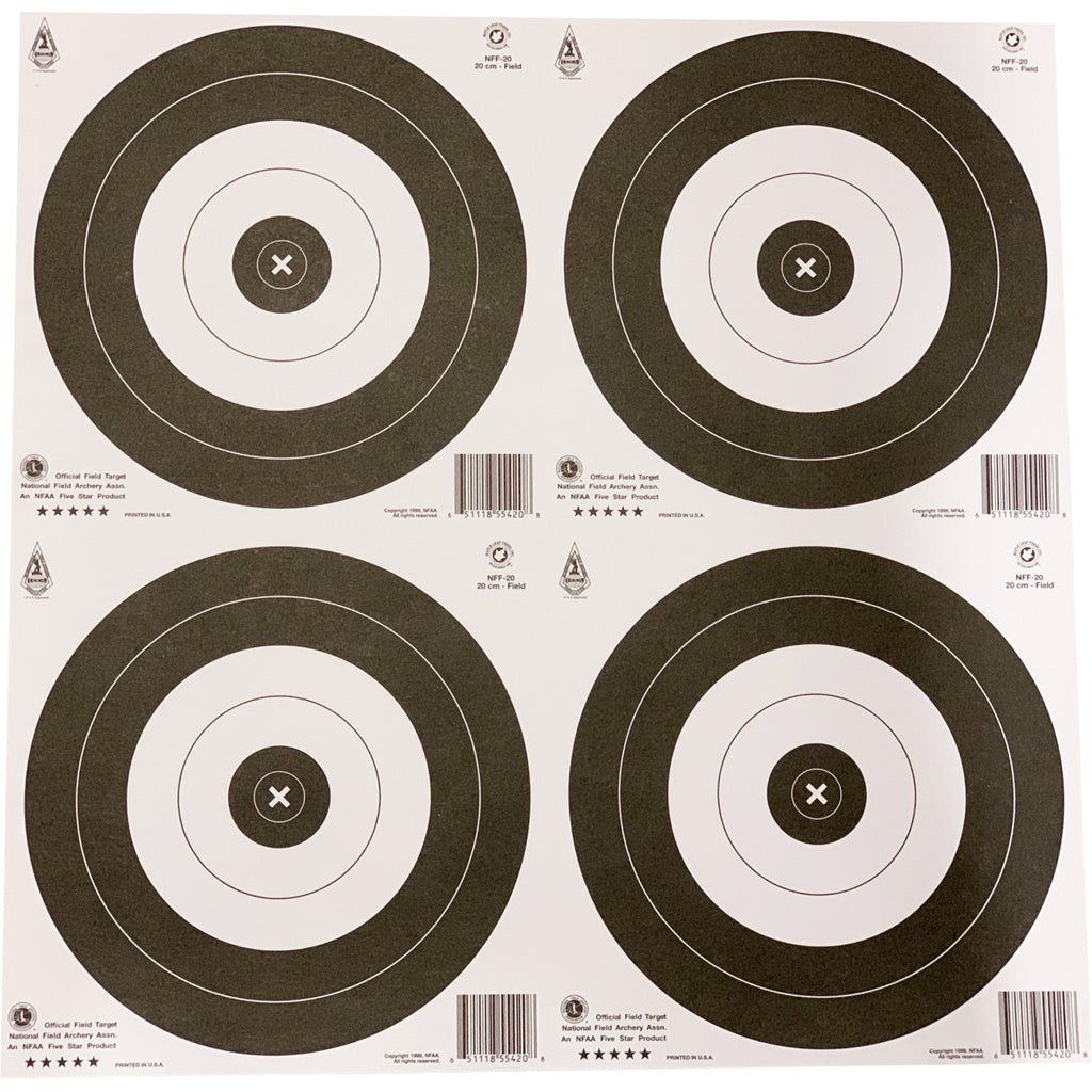 Maple Leaf NFAA Field 20cm Archery Target Faces Pack of 25