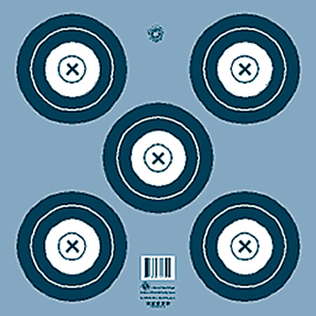 Maple Leaf NFAA Indoor 5-Spot Blue/White Archery Target Face 100-Pack