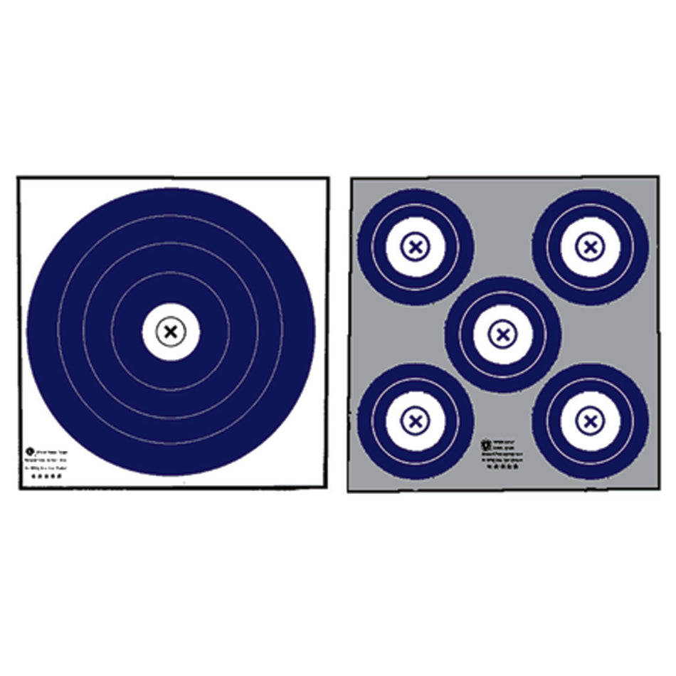 Maple Leaf NFAA Indoor Reversible Single/Five-Spot Archery Target Face 100-Pack
