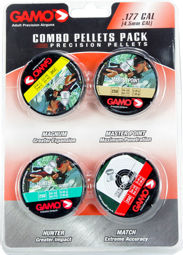 Gamo 177 Assorted Pellet Combo Match Hunter Magnum and Master Point