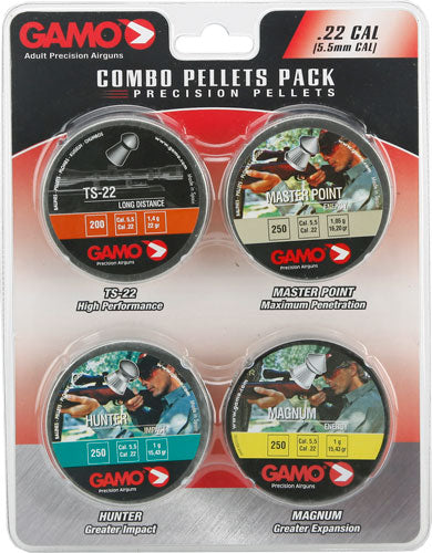Gamo 22 Cal Assorted Pellet Combo TS-22 Hunter Magnum and Master Point