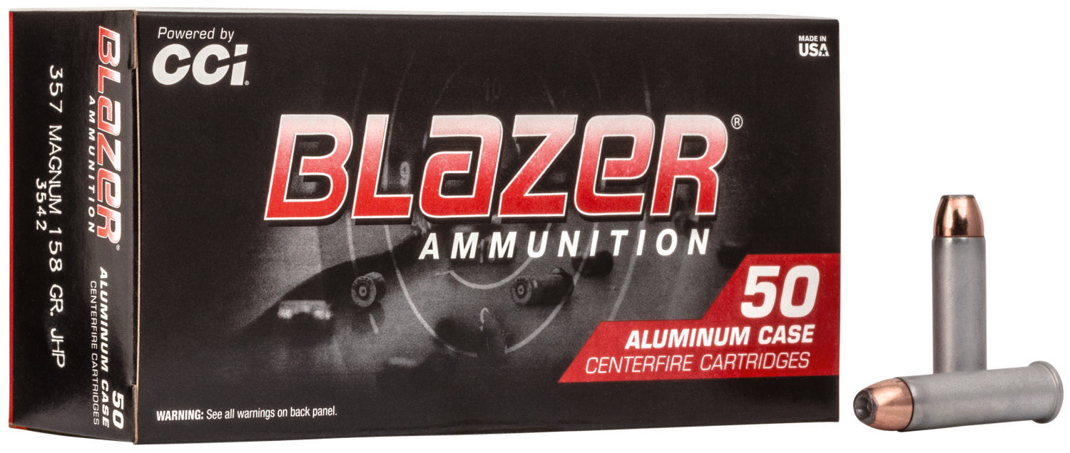 Blazer Aluminum Jacketed Hollow Point 158 Grain .357 Magnum 1150 fps 076683035424