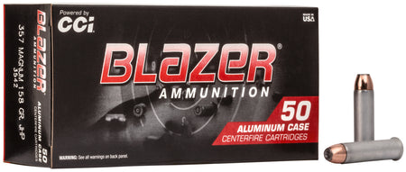 Blazer Aluminum Jacketed Hollow Point 158 Grain .357 Magnum 1150 fps 076683035424