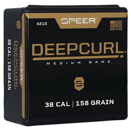 Speer 4215 DeepCurl .38 Caliber 158 Grain HP Reloading Bullets 100/Box