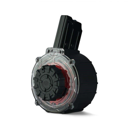 Typhoon Defense Black River Drum Magazine 20 Round 12 Gauge Black w Red