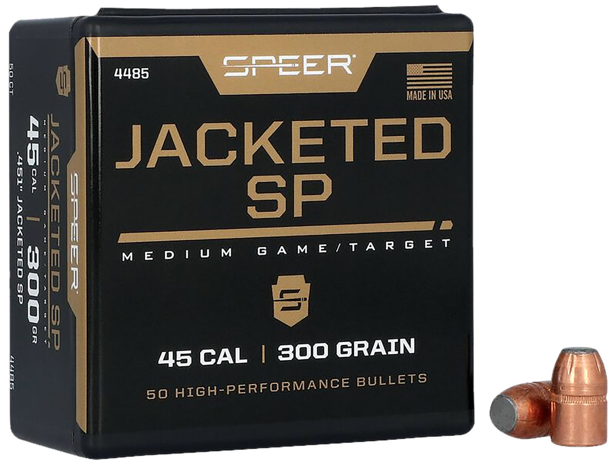 Speer .451 Caliber 300 Grain JSP Handgun Plinking Reloading Bullets