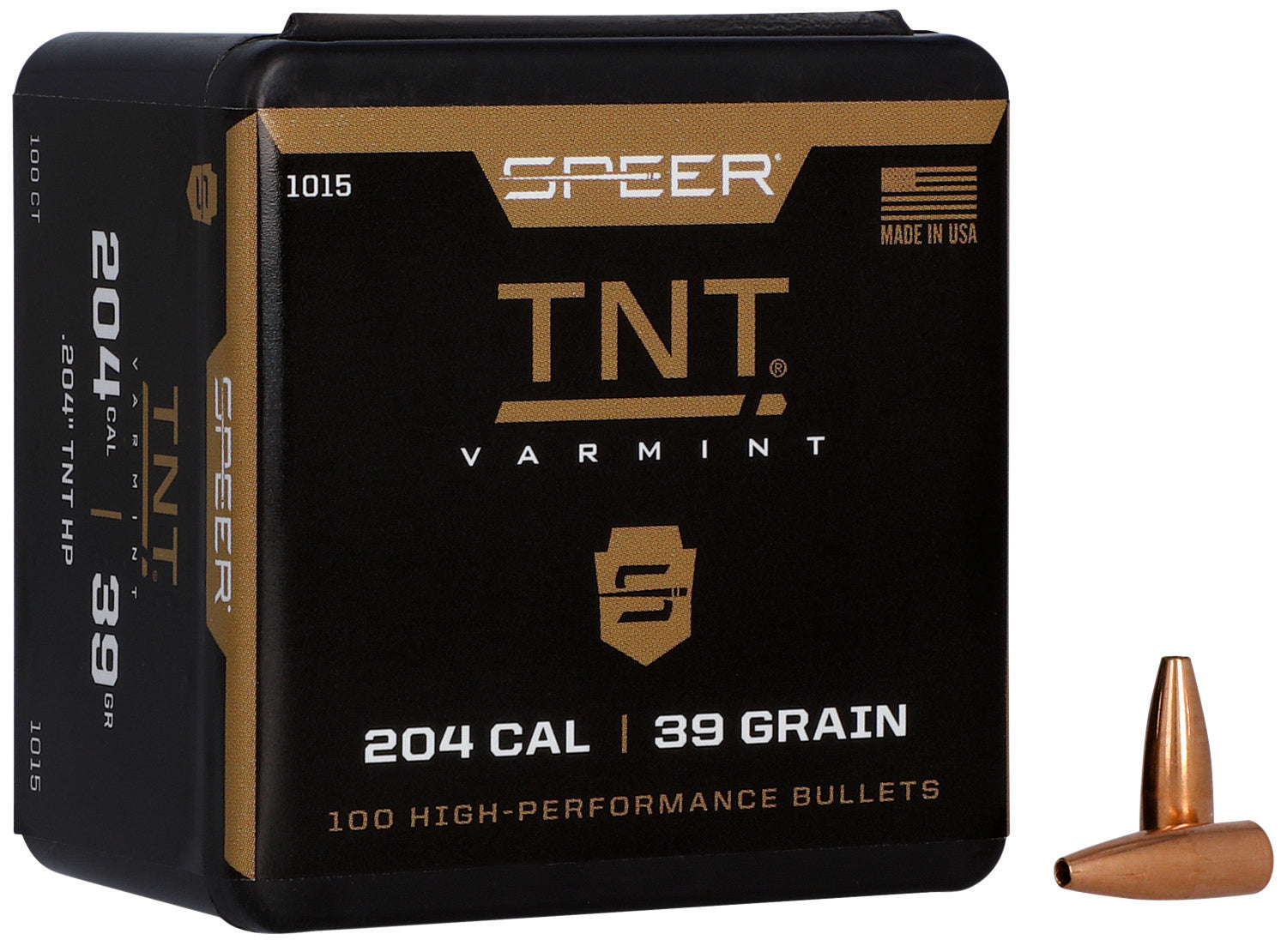 Speer TNT .204 Caliber 39 Grain Hollow Point Component Bullets 100/Box