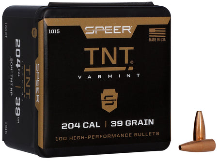 Speer TNT .204 Caliber 39 Grain Hollow Point Component Bullets 100/Box