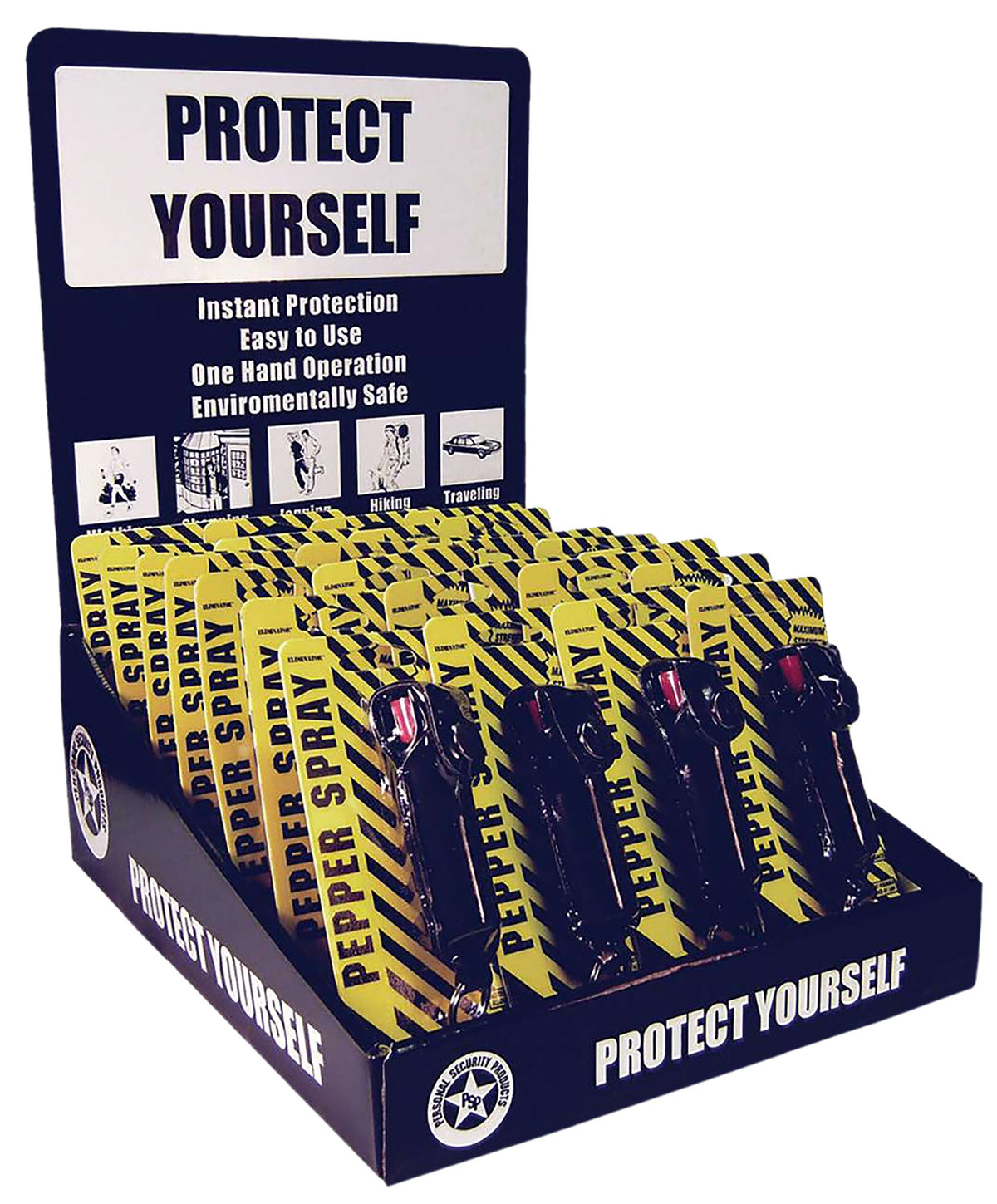Eliminator EKCH1416 .5 oz Pepper Spray Lipstick Counter Display 16 Count