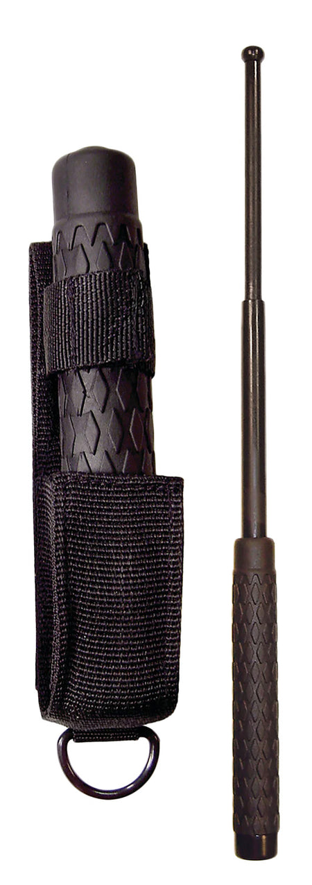 PSP 21" Expandable Steel Baton Black Rubber Grip Includes Nylon Sheath