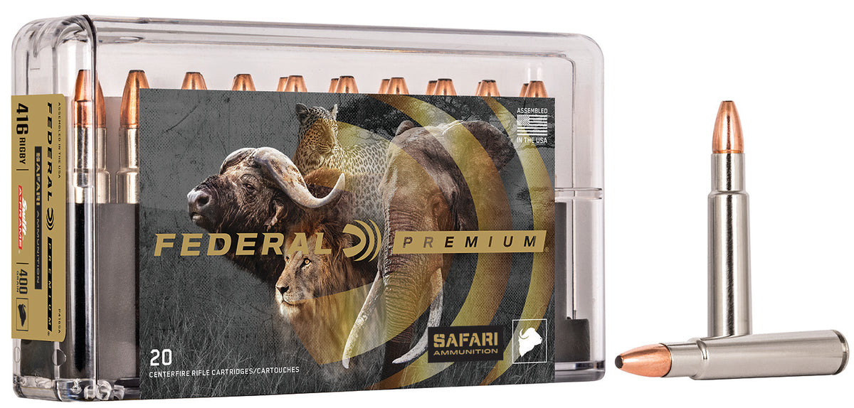 Federal .416 Rigby Premium Safari Cape-Shok 400 grain Swift A Frame ammunition
