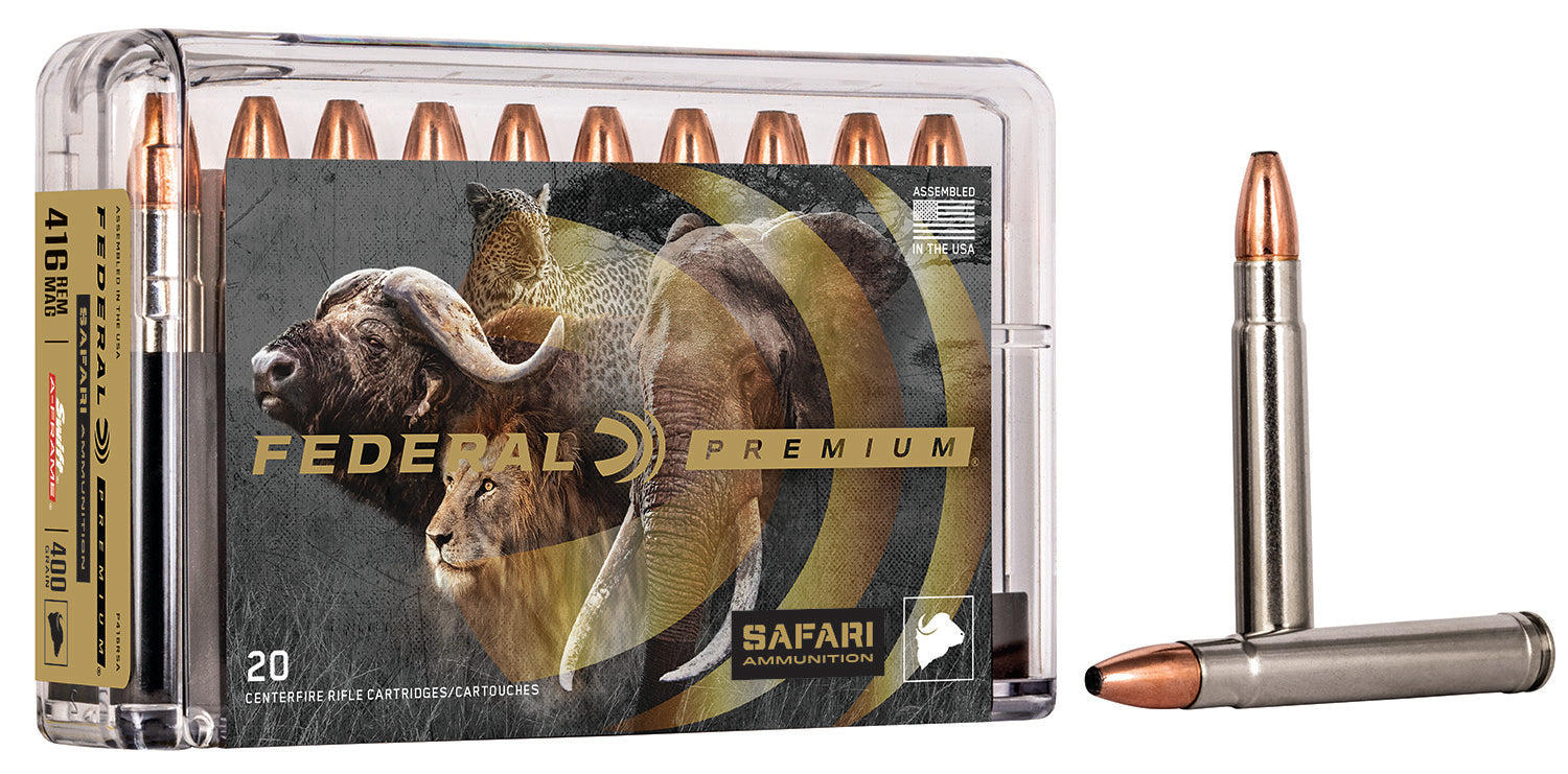 Federal .416 Remington Mag Premium Safari Cape-Shok 400 grain Swift A Frame ammunition