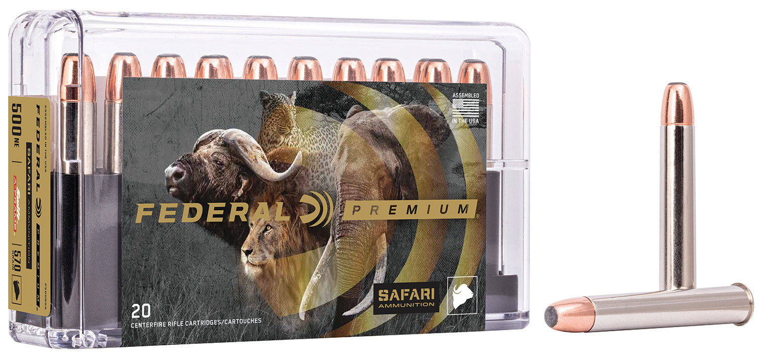 Federal .500 Nitro Express Premium Safari Cape-Shok 570 grain Swift A Frame ammunition