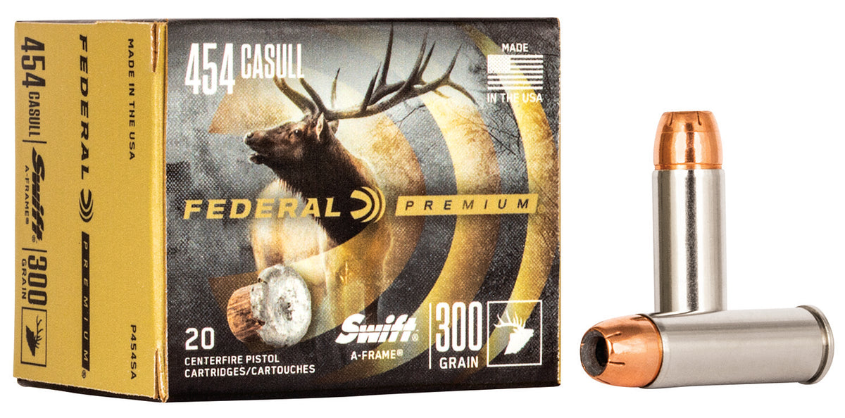 Federal .454 Casull Premium 300 grain Swift A Frame ammunition