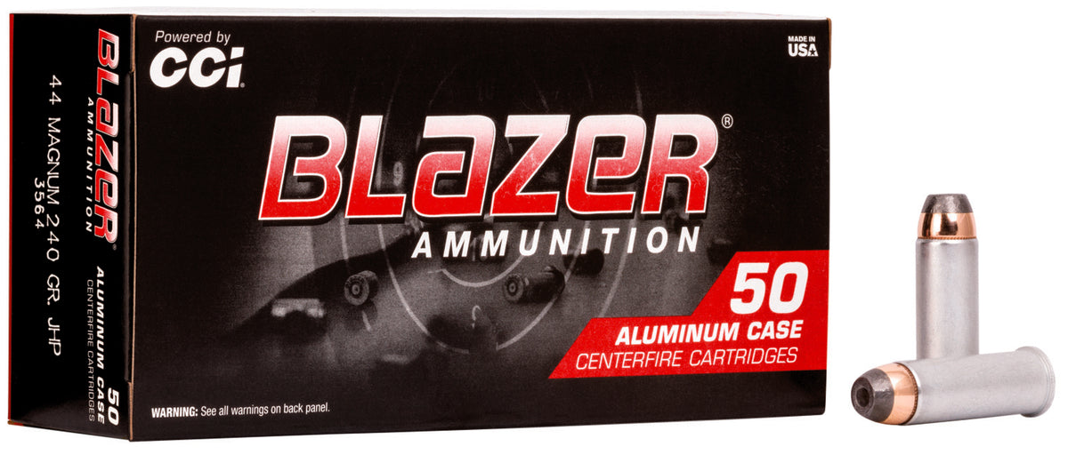 Blazer .44 Magnum Aluminum 240 grain Jacketed Hollow Point ammunition