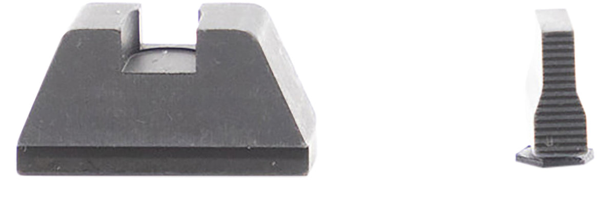AmeriGlo GL429 Tall Co-Witness Sight Set for All Glock Models - Black Serrated/Flat Black
