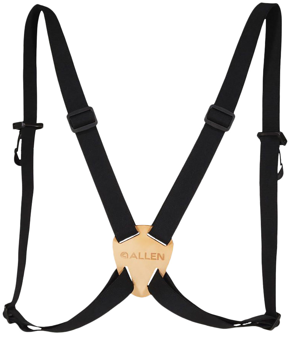 Allen 199 Adjustable Elastic Binocular Strap 1.25 Inch, Black, Includes Extra Ring