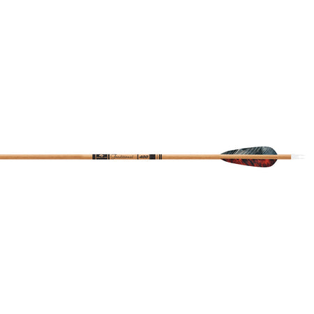 Gold Tip Traditional 340 Carbon Arrows with 4 in. Feather Fletching 6 pk.