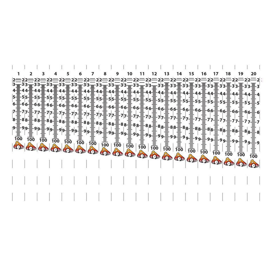 Axcel AccuTouch Archery Sight Tape Set 40 Different Yardage Scales