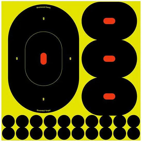 Birchwood Casey Shoot-N-C Silhouette Shooting Targets 4" & 9" 5pk
