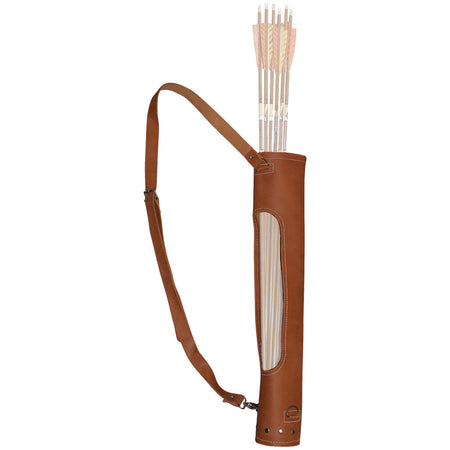 Vista Cunningham RH/LH Traditional Shoulder Quiver Buffalo Hide 18 Arrow