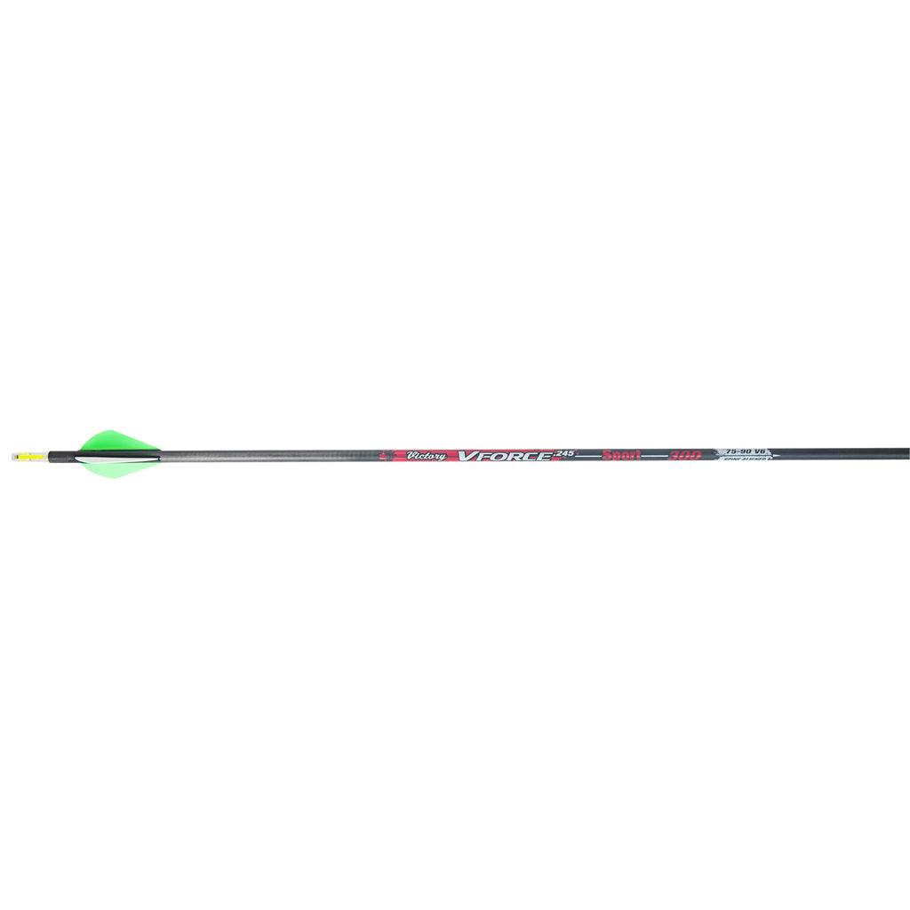 Victory VForce Sport 500 Spine Carbon Arrows Raptor Fletched 6 pk.