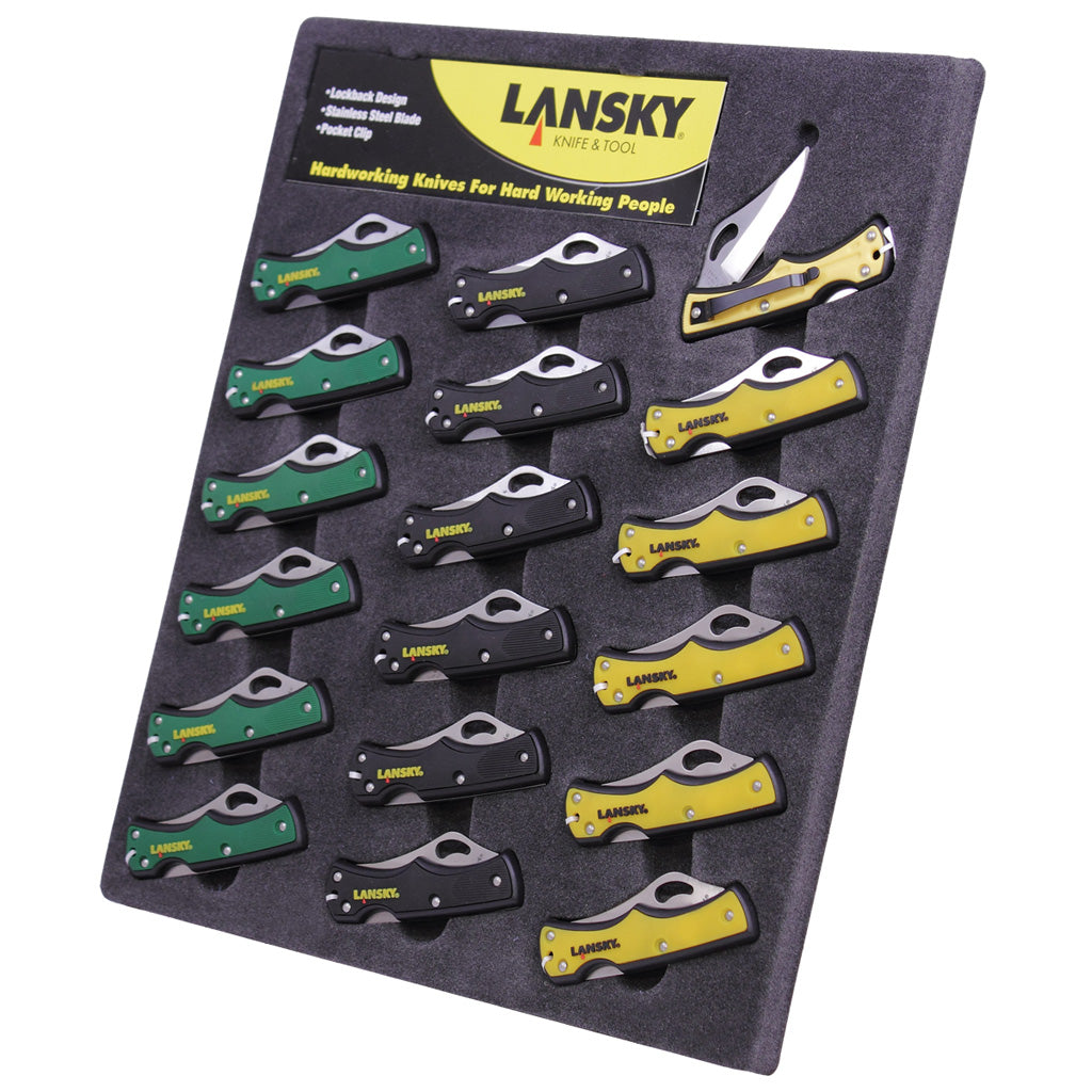 Lansky 18-Piece Small Lockback Knife Display Collection