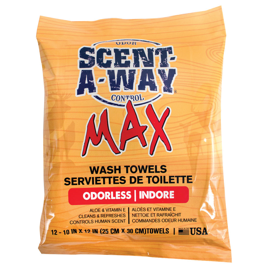 Scent-A-Way Max Enzyme Wash Towels 12 Pack