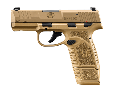 FN 66101417 Reflex 9mm Luger 15+1 11+1 3.30" Micro-Compact Frame Flat Dark Earth PVD Serrated Steel Slide w/Picatinny Rail Stippled Grip Ambidextrous