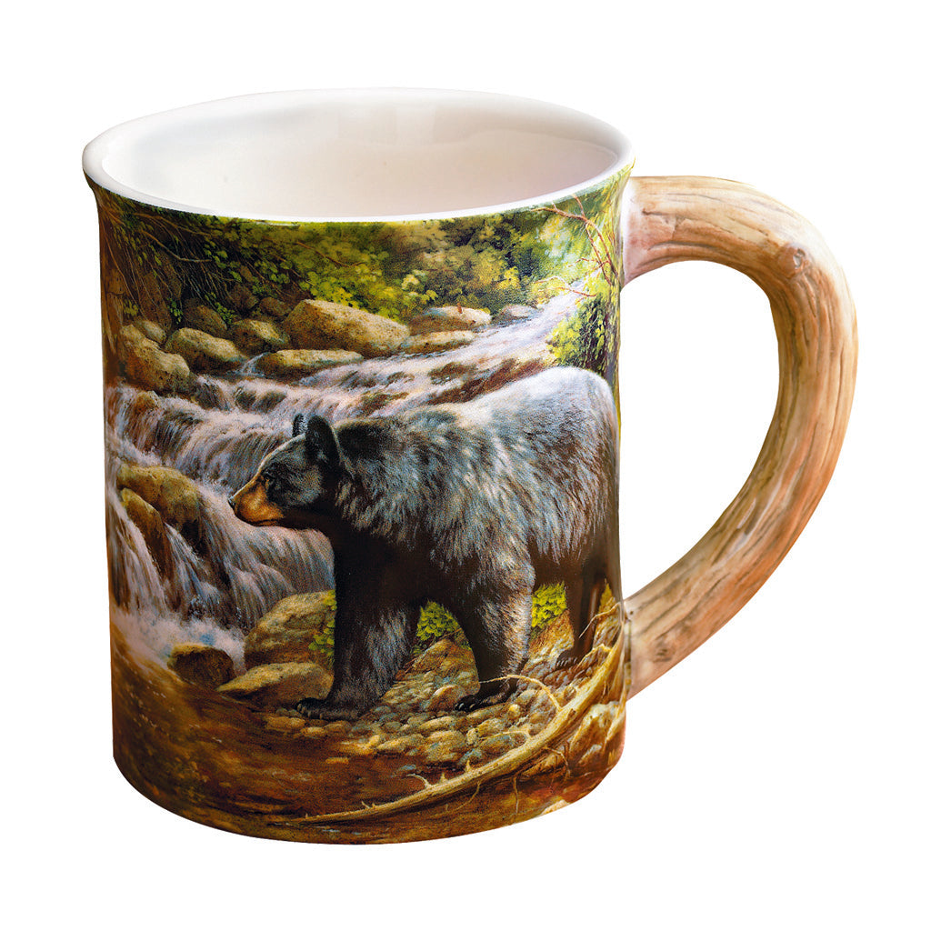 Wild Wings Bear Sculpted Handle Mug Shadow of the Forest 16 oz.