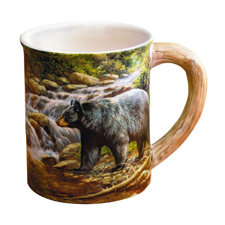 Wild Wings Bear Sculpted Handle Mug Shadow of the Forest 16 oz.