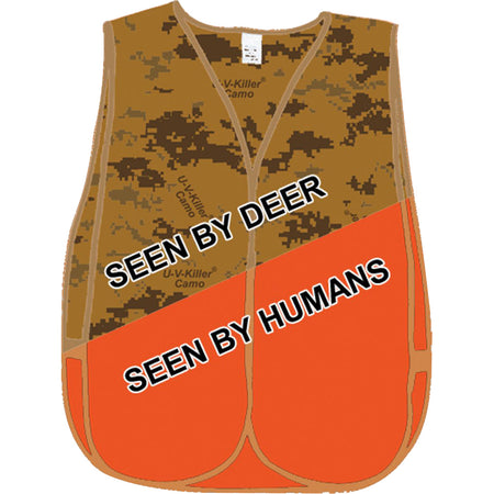 Atsko U-V Killer Blaze Orange Camo Vest UV-Treated