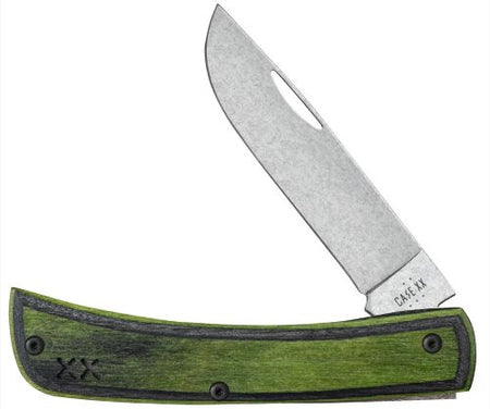 Case Knives Sod Buster Jr Crossroads Green Black Laminate Handle Knife