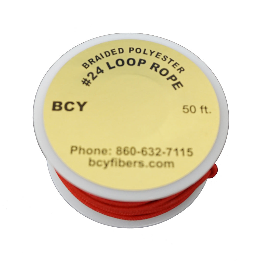 BCY 24 Archery D-Loop Material Red 50 ft.