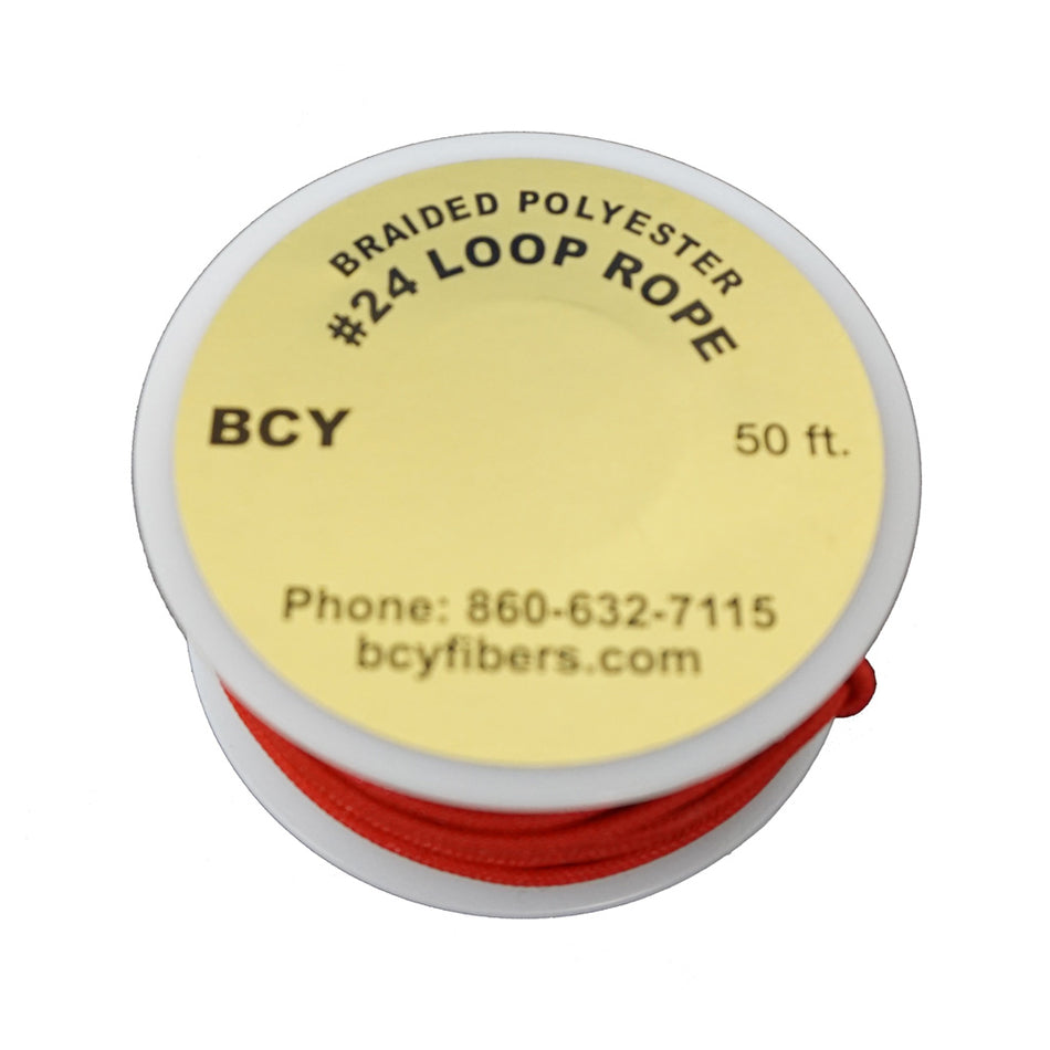 BCY 24 Archery D-Loop Material Red 50 ft.