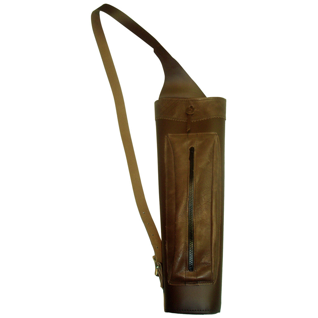 Wyandotte Leather Shoulder Quiver w/Zippered Pocket Medium RH