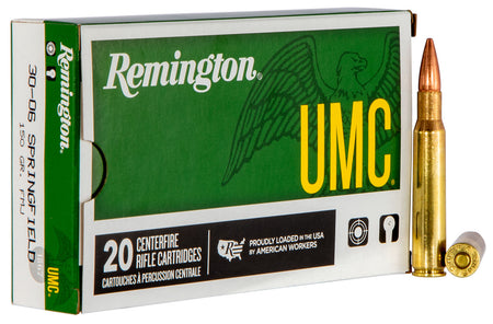 Remington UMC Full Metal Jacket 150 Grain .30-06 Springfield 2910 fps 047700170701