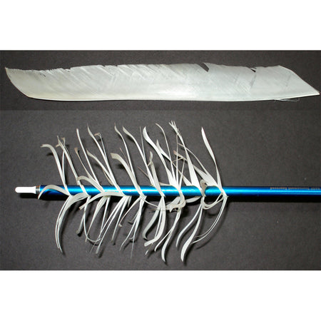 Trueflight Flu-Flu Spiral Wrap Arrow Feathers White Right Wing 100 pk.