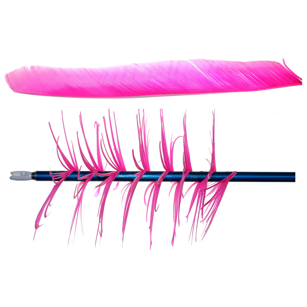 Trueflight Flu-Flu Spiral Wrap Arrow Feathers Pink Right Wing 100 pk.