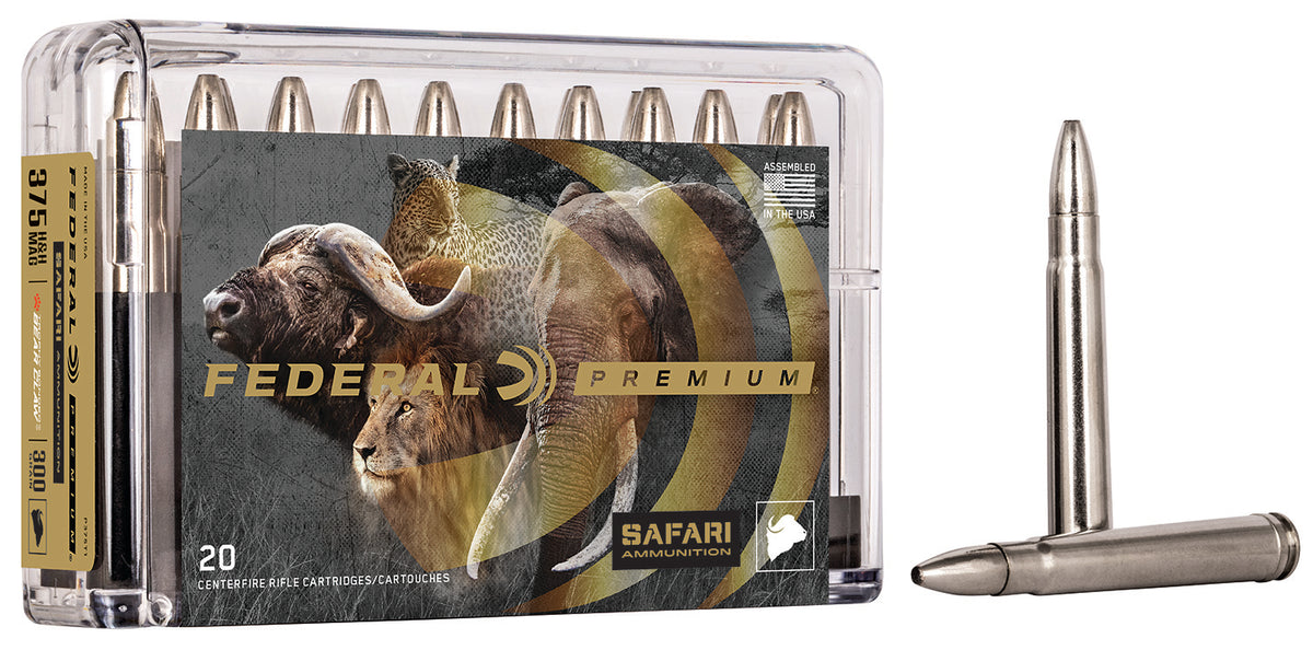 Federal .375 H&H Mag Premium Safari Cape-Shok 300 grain Trophy Bonded Bear Claw ammunition