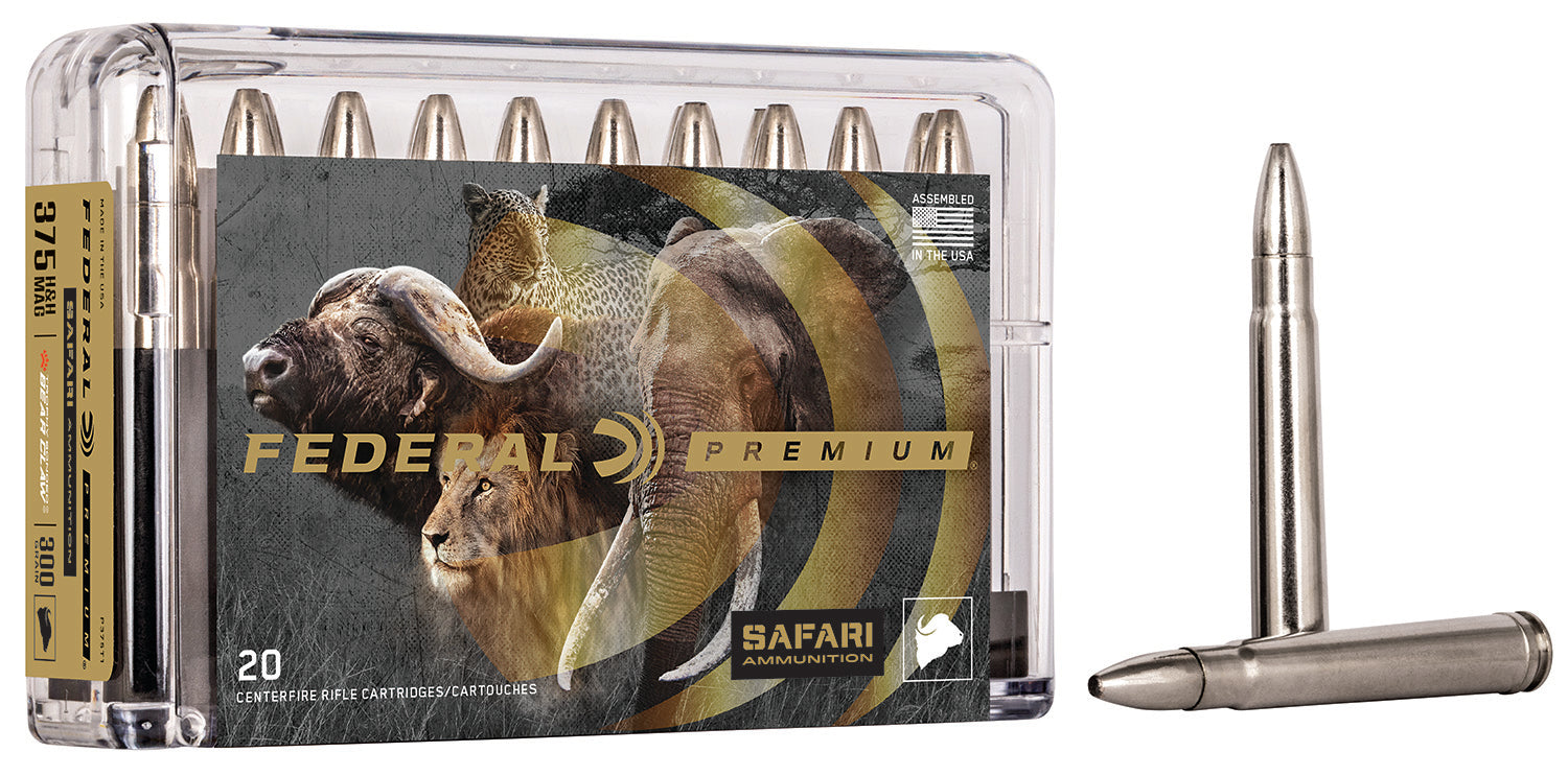 Federal .375 H&H Mag Premium Safari Cape-Shok 300 grain Trophy Bonded Bear Claw ammunition