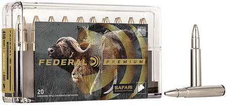 Federal .416 Rigby Premium Safari Cape-Shok 400 grain Trophy Bonded Bear Claw ammunition
