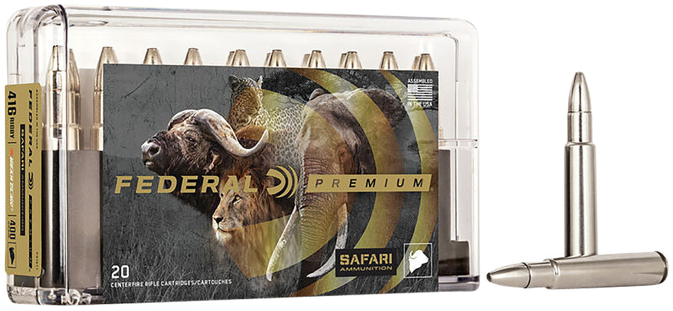 Federal .416 Rigby Premium Safari Cape-Shok 400 grain Trophy Bonded Bear Claw ammunition