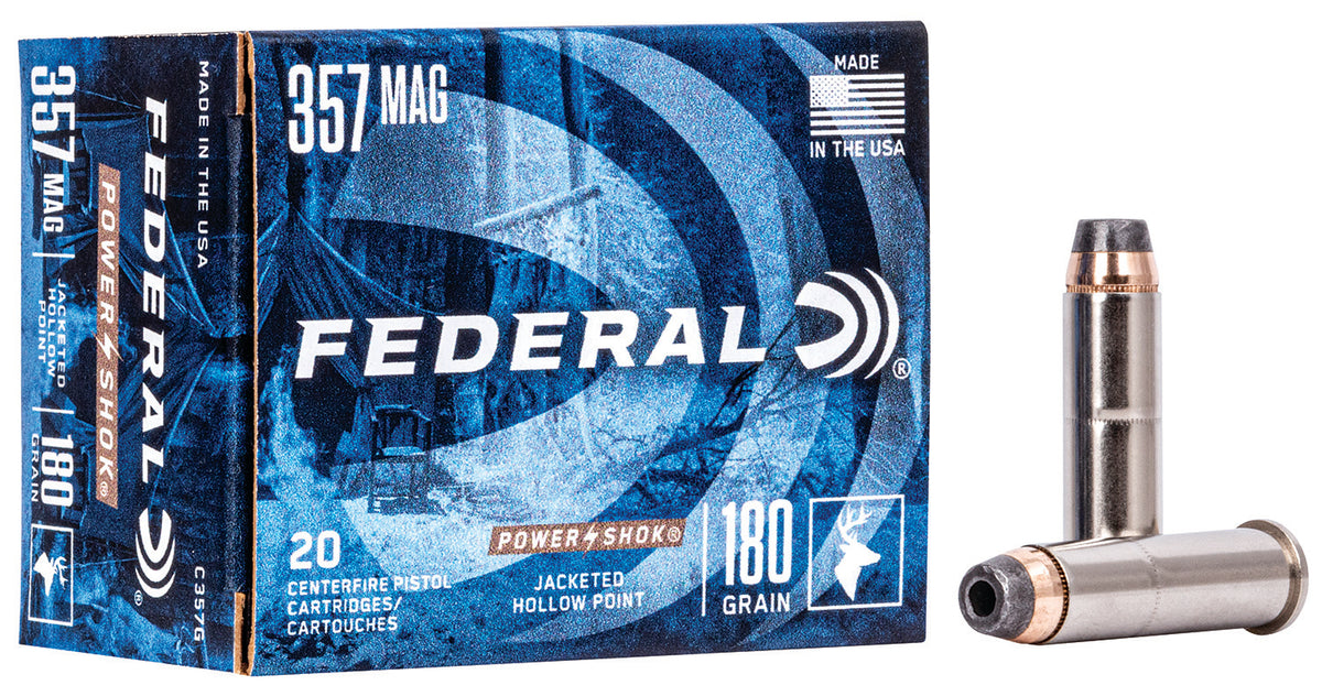 Federal Power-Shok Jacketed Hollow Point 180 Grain .357 Magnum 1080 fps 029465093013