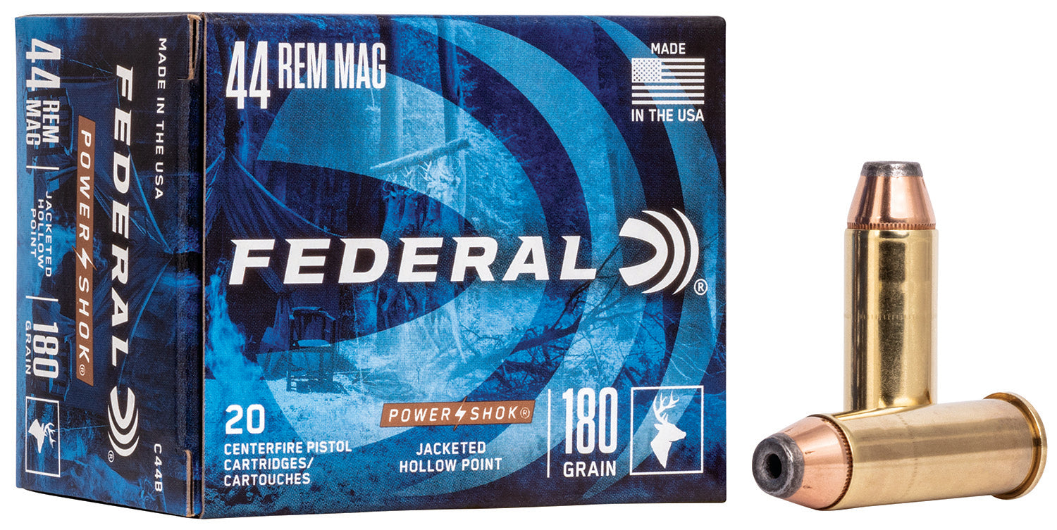 Federal Power-Shok Jacketed Hollow Point 180 Grain .44 Magnum 1460 fps 029465093082