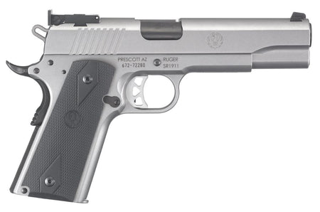 Ruger 6739 SR1911 Target 10mm Auto 8+1 5" Black Bull Barrel, Serrated Stainless Steel Slide, Stainless Steel Frame w/Beavertail, Black Rubber Grip