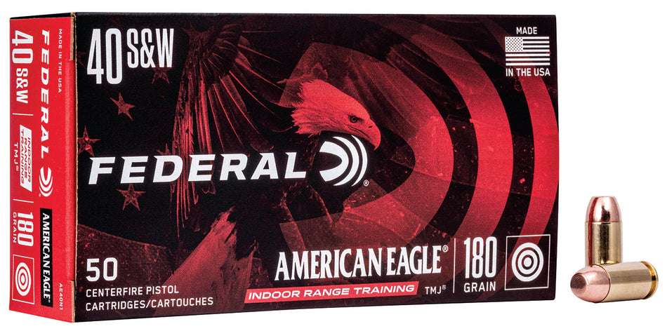 American Eagle  Total Metal Jacket 180 Grain .40 S&W 1000 fps 029465093556